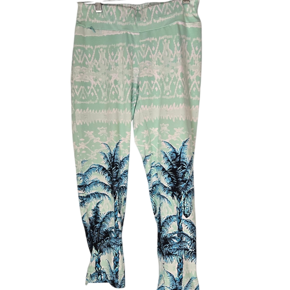 San Solei Capris Leggings Tropical Print Size XS - Picture 6 of 11